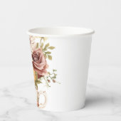 2 kopjes bloem papieren bekers (Achterkant)