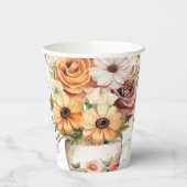 2 kopjes bloem papieren bekers (Links)