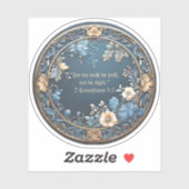 2 Korinthe 5:7 Bijbel Inspiratie Klassieke Ronde Sticker (Vel)