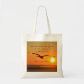 2 Korinthianen 3:17 Vrijheid , Vogelvliegen op zon Tote Bag (Voorkant)