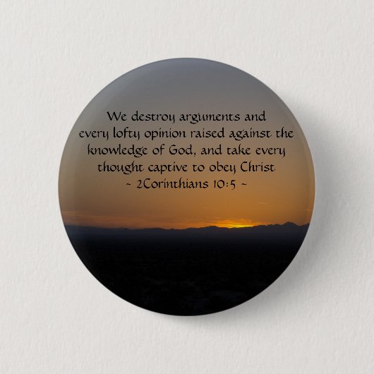 2 Korintiërs 10:5 Ronde Button 5,7 Cm (Voorkant)