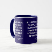 2 Korintiërs 11:30 KJV Bijbelvers tweetonig Mok (Voorkant links)