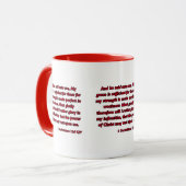 2 Korintiërs 12:9 Bijbel Schrift KJV tweekleurig Mok (Voorkant links)