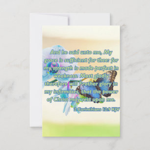 2 Korintiërs 12:9 Bijbel Schrift Pic Groet Kaart