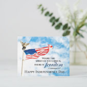 2 Korintiërs 3:17 Vrijheid, Onafhankelijkheidsdag Briefkaart (Staand voorkant)