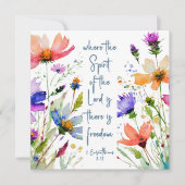 2 Korintiërs 3:17 Vrijheidsbijbelvers Platte Kaart (Voorkant)