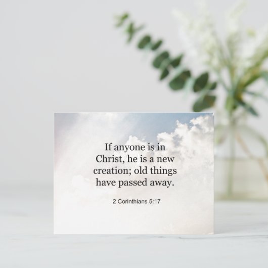 2 Korintiërs 5:17, Bijbelvers, Briefkaart (Staand voorkant)