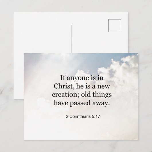 2 Korintiërs 5:17, Bijbelvers, Briefkaart (Voorkant / Achterkant)