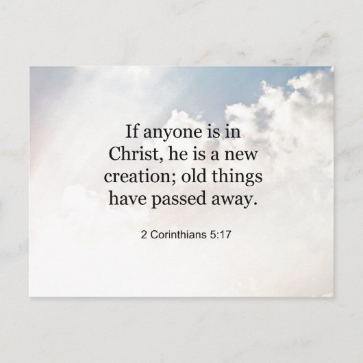 2 Korintiërs 5:17, Bijbelvers, Briefkaart (Voorkant)