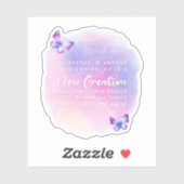 2 Korintiërs 5:17 Nieuwe Schepping in Christus Sticker (Vel)