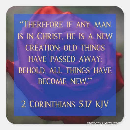 2 Korintiërs 5:17 Verlossing van de Stickers van h (Voorkant)