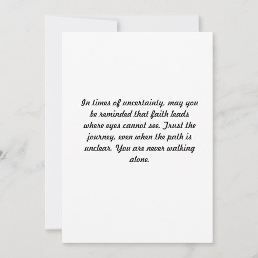 2 Korintiërs 5:7 Aanmoediging van Kaart (Achterkant)