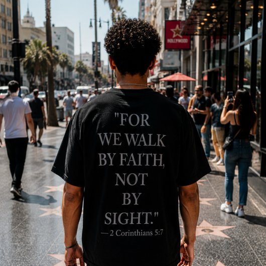 2 Korintiërs 5:7 Bijbelvers T-Shirt