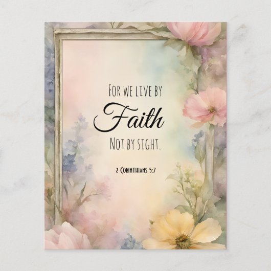2 Korintiërs 5:7 Christelijke Bijbelverzen Flyer (Voorkant)