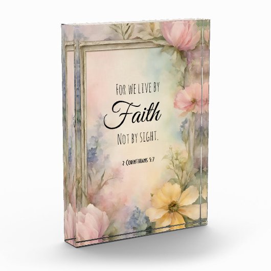 2 Korintiërs 5:7 Christelijke Bijbelverzen Fotoblokken (Links)