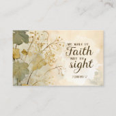 2 Korintiërs 5:7 We lopen door geloof Bijbel Verse Visitekaartje (Voorkant)