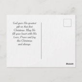 2 Korintiërs 9:15 Dank zij God Kerstmis Briefkaart (Achterkant)