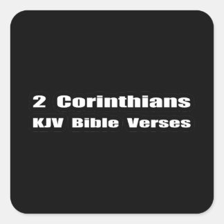 2 Korintiërs KJV Bijbelverzen Christelijk Grafisch Vierkante Sticker