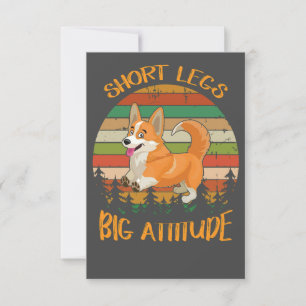 2 korte benen grote houding corgi bedankkaart