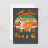 2 korte benen grote houding corgi bedankkaart (Voorkant / Achterkant)