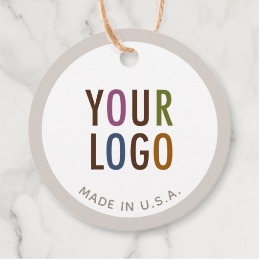 2" Kraft Custom Circle Round Hang Labels met strin (Achterkant)