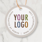 2" Kraft Custom Circle Round Hang Labels met strin (Voorkant)