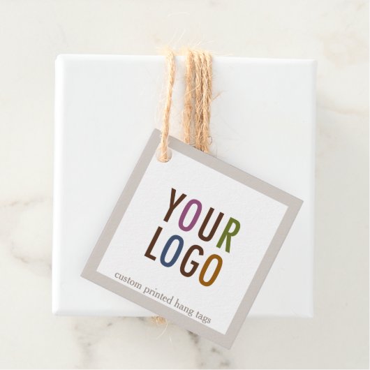 2"Kraft Vierkante Hang Labels met de Aangepaste Lo (In situ)