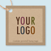 2"Kraft Vierkante Hang Labels met de Aangepaste Lo