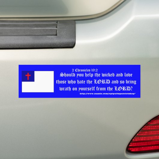 2 Kronieken 19:2 ;versie II Bumpersticker (Op auto)