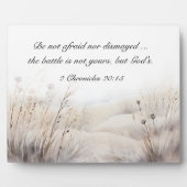 2 Kronieken 20:15 De strijd is Gods Bijbelvers Fotoplaat (Voorkant)