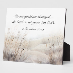 2 Kronieken 20:15 De strijd is Gods Bijbelvers Fotoplaat