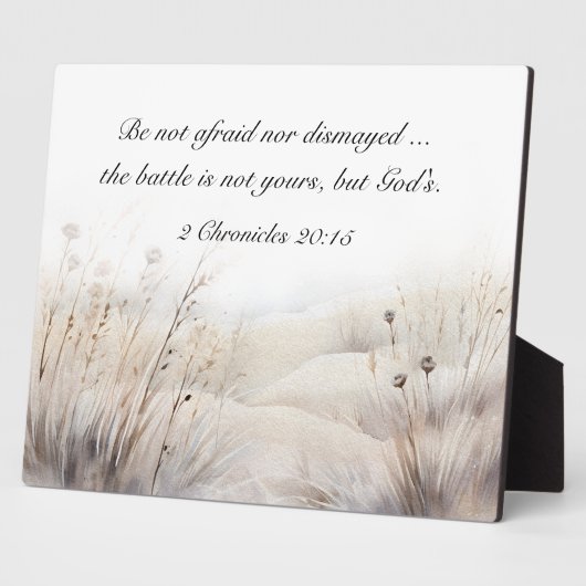 2 Kronieken 20:15 De strijd is Gods Bijbelvers Fotoplaat (Zijkant)