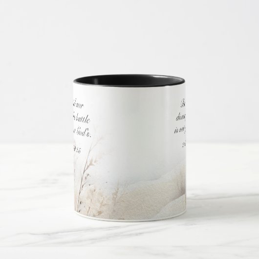 2 Kronieken 20:15 De strijd is Gods Bijbelvers Mok (Midden)