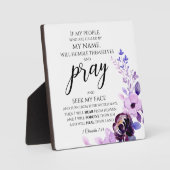 2 Kronieken 7:14 Als mijn volk Christelijk bidt Fotoplaat (Voorkant)