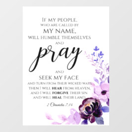 2 Kronieken 7:14 Als mijn volk Christelijk bidt Raamsticker