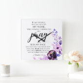 2 Kronieken 7:14 Als mijn volk Christelijk bidt Vierkante Klok (Huis)