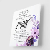 2 Kronieken 7:14 Als mijn volk Christelijk bidt Vierkante Klok (Hoek)