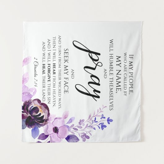 2 Kronieken 7:14 Als mijn volk Christelijk bidt Wandkleed (Voorkant (horizontaal))