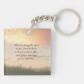 2 Kronieken 7:14 Bijbelvers Man knielen om te bidd Sleutelhanger (Achterkant)