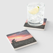 2 Kronieken 7:14 Bijbelvers Man knielen om te bidd Stenen Onderzetter (Zijkant)