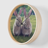 2 Kute konijnen in de veldklok (Hoek)