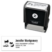 2 Kute Little Foxes Zelfinktende Stempel (In situ)