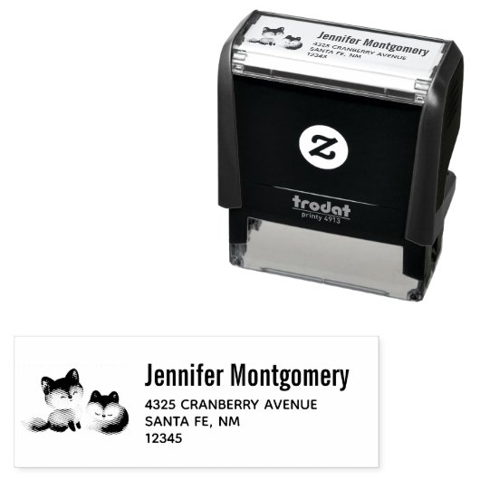 2 Kute Little Foxes Zelfinktende Stempel (In situ)