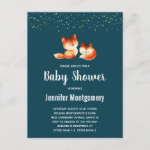 2 Kute Little Red Foxes Baby shower