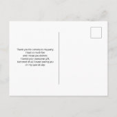 2 Kute Little Red Foxes Bedankt Briefkaart (Achterkant)