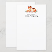 2 Kute Little Red Foxes Waterverf Design (Voorkant / Achterkant)