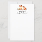 2 Kute Little Red Foxes Waterverf Design (Voorkant)