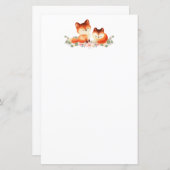 2 Kute Little Red Foxes Waterverf Design (Voorkant / Achterkant)