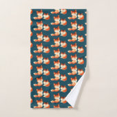 2 Kute Little Red Foxes Waterverf Design Bad Handdoek (Handdoek)