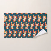2 Kute Little Red Foxes Waterverf Design Bad Handdoek (Handdoek)